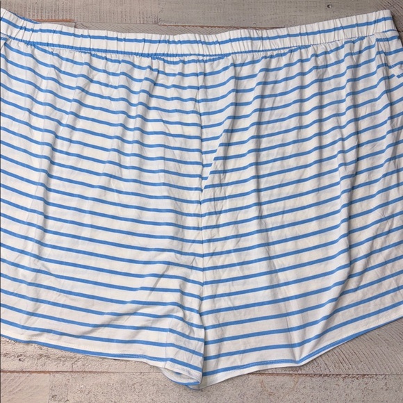 Old Navy Blue Stripe Lounge Women's Sunday Sleep Shorts Pajama 4X - Picture 9 of 14